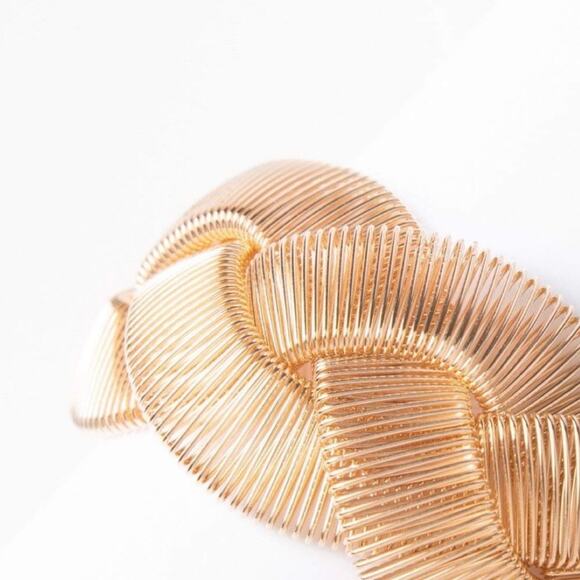 New Plunder "Sophie" Gold Braided Stretch Bracelet - Picture 4 of 5
